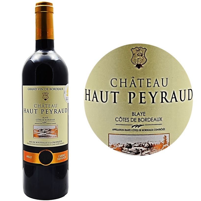 Chateau Haut Peyraud Merlot Blaye Cotes Bordeaux Red Wine  - 75Cl