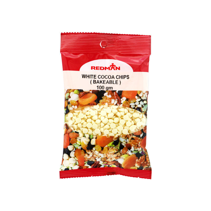 Redman White Cocoa Chips (Bakeable) - 100 G