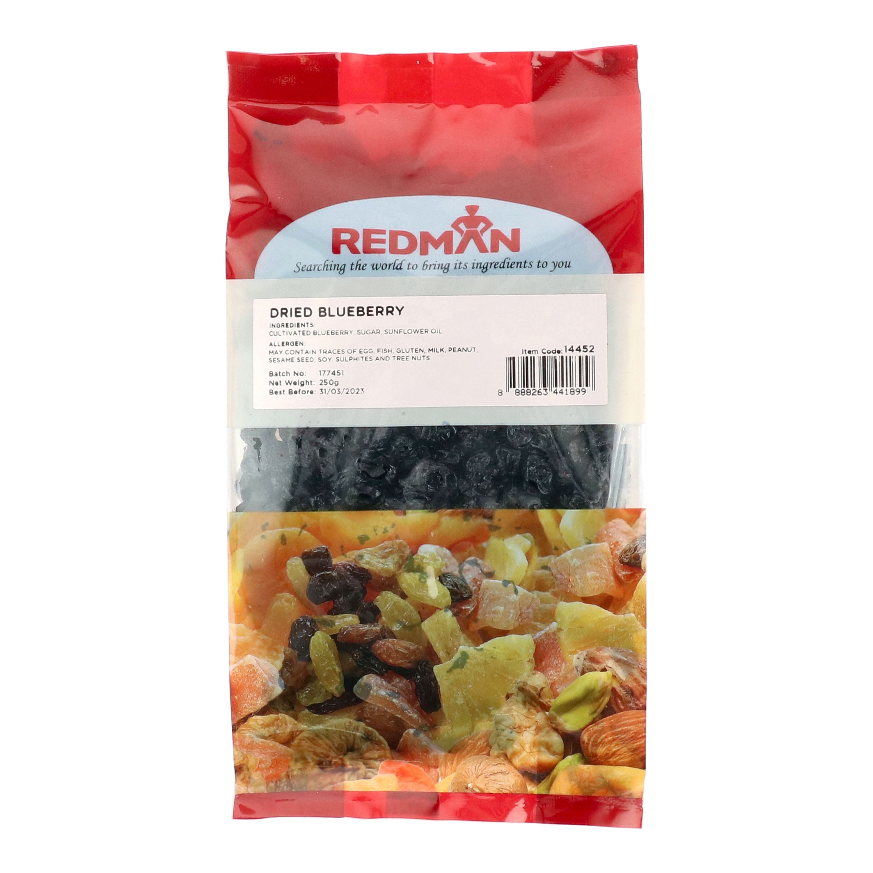 Redman Dried Blueberry - 250 G