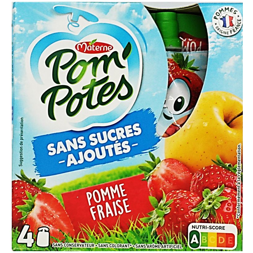 Materne Apple Strawberry Pouch  -  90 G