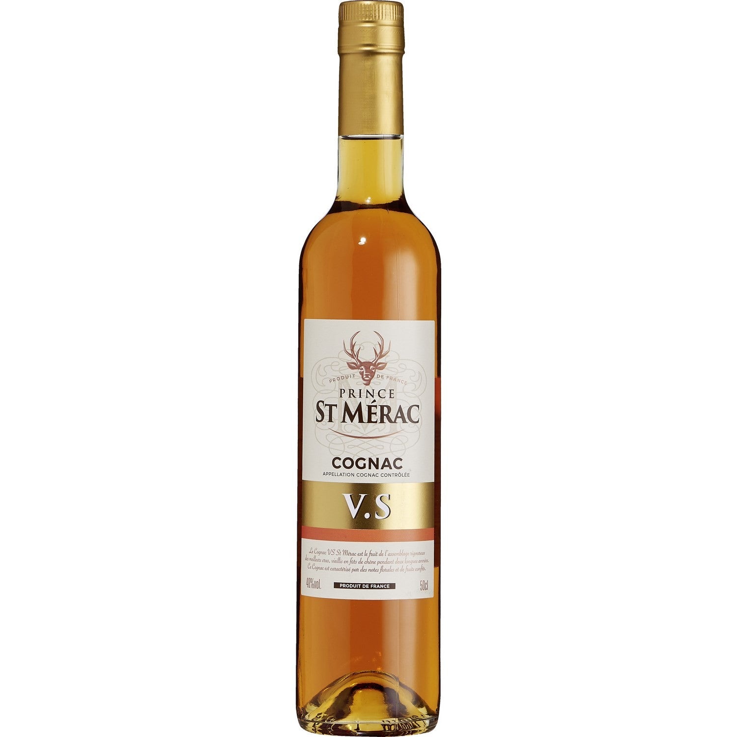 Prince De St Merac Saint Merac Vs Cognac 40%  - 50Cl