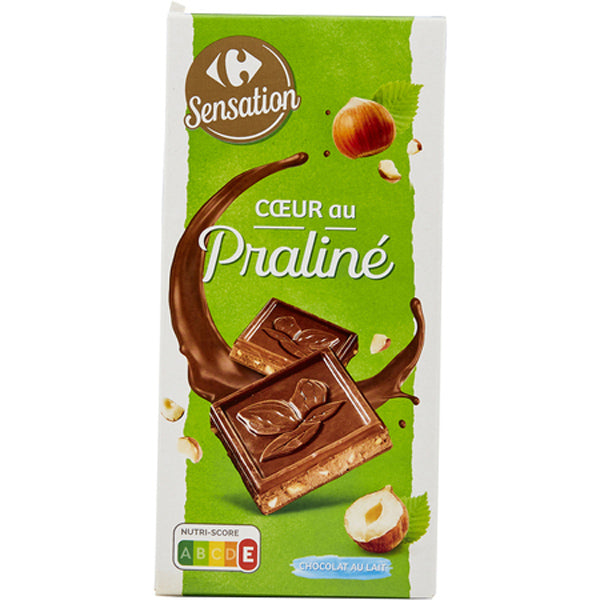 Carrefour Milk Chocolate With Pralines  - 150 G
