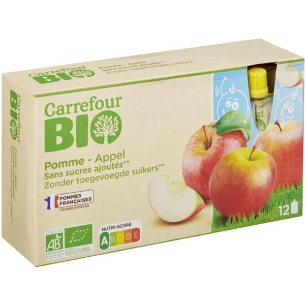 Carrefour Org Applesce Withtadd Sugar Pouch  -  90 G