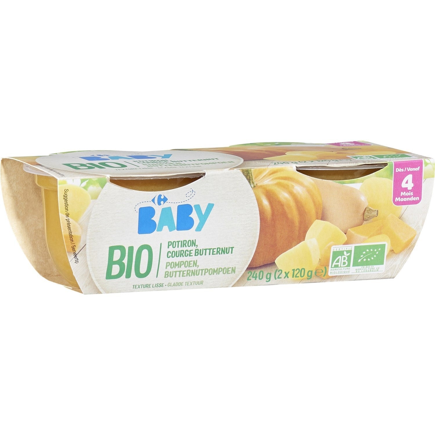 Carrefour Org Butternut Squash Puree  - 120 G