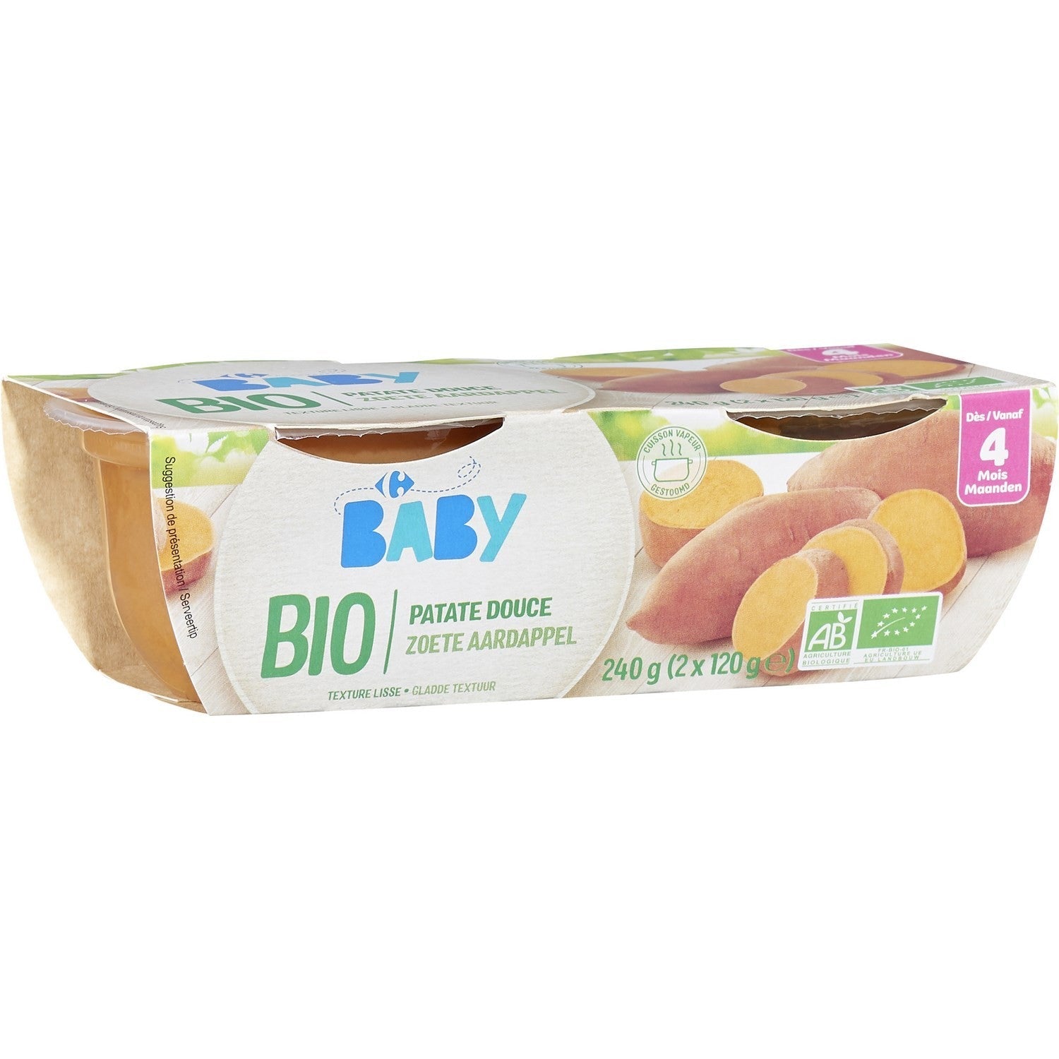 Carrefour Org Sweet Potato Puree  - 120 G