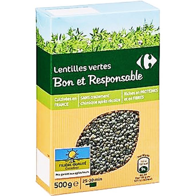 Carrefour Green Lentils  - 500 G