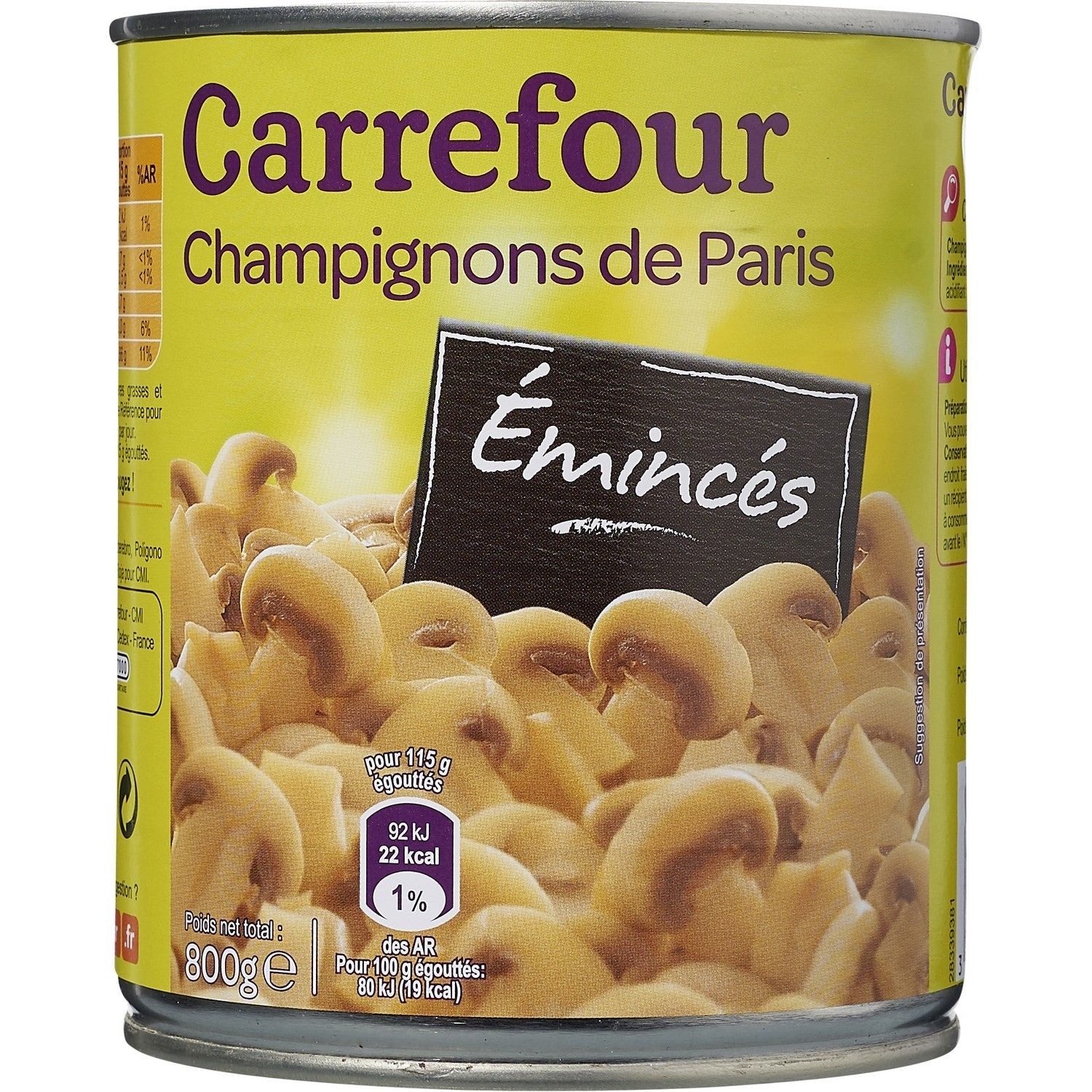 Carrefour Sliced White Mushrooms  - 460 G