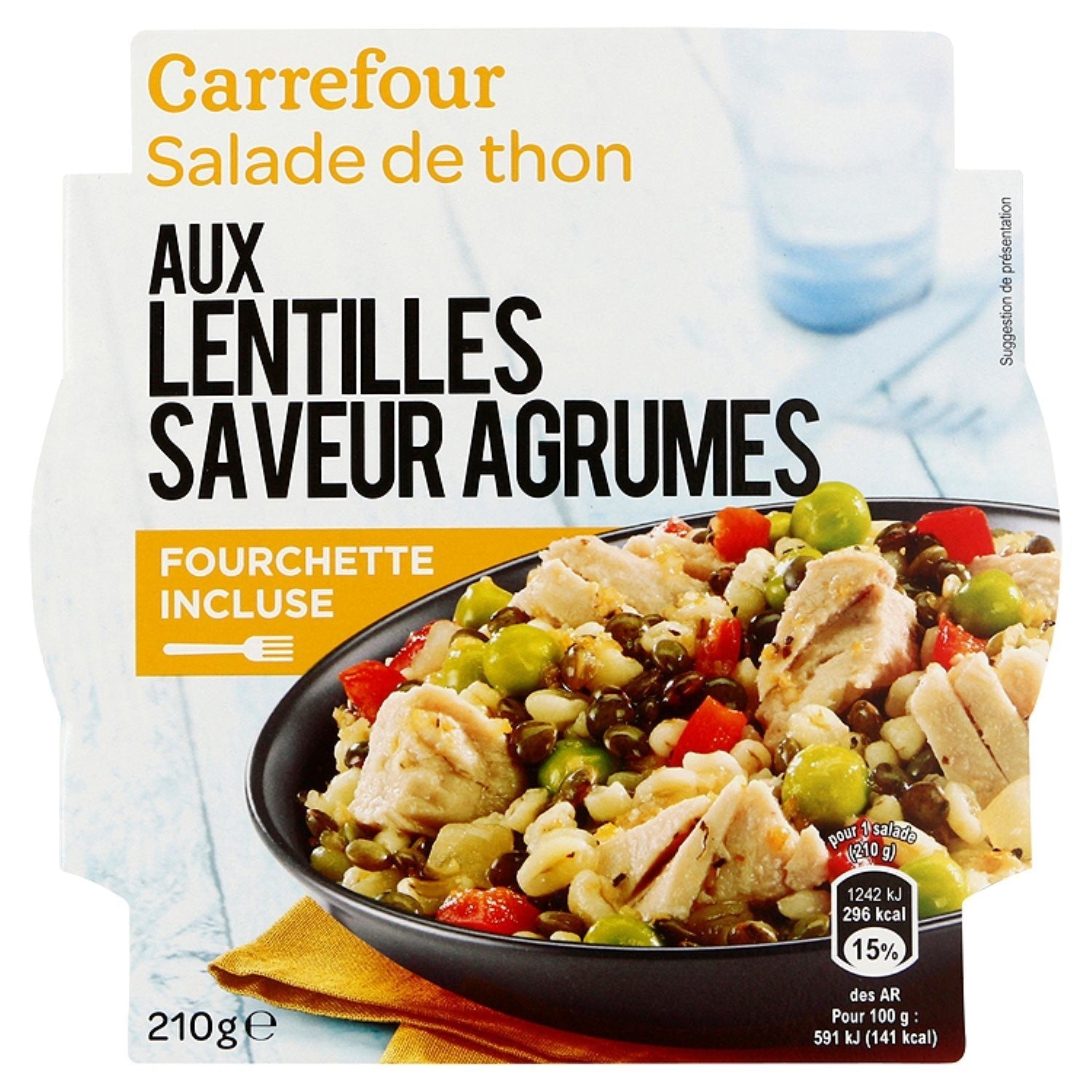 Carrefour Tuna Salad With Lentils  - 210 G