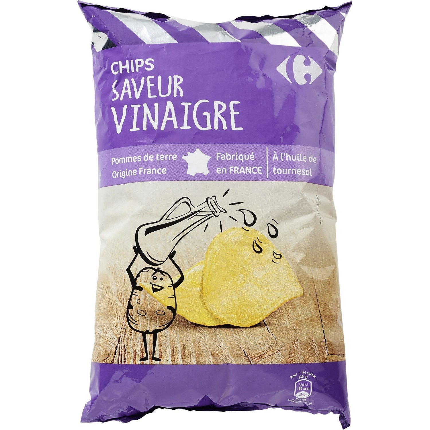 Carrefour Salt Vinegar Potato Chips  - 135 G