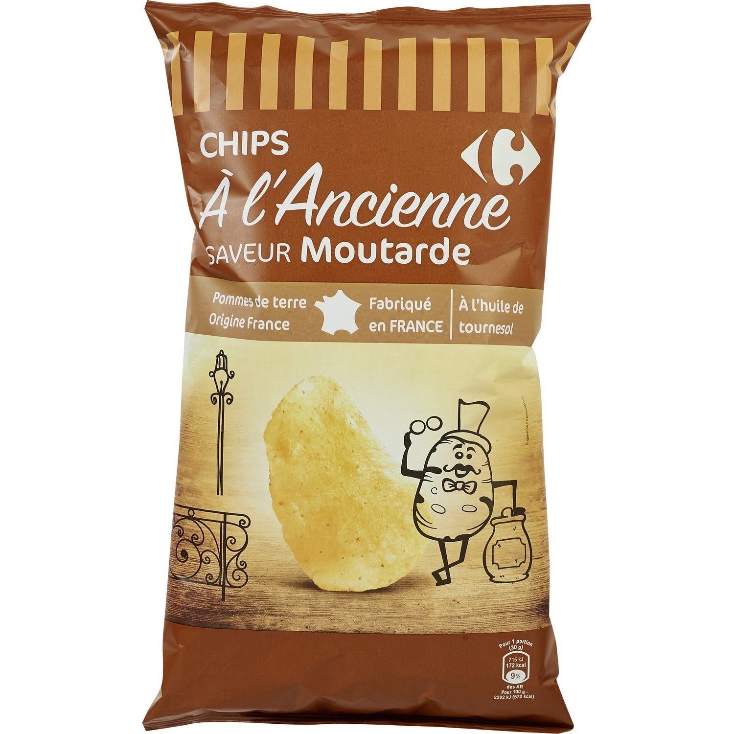 Carrefour Old-Fashioned Mustard Chips  - 150 G
