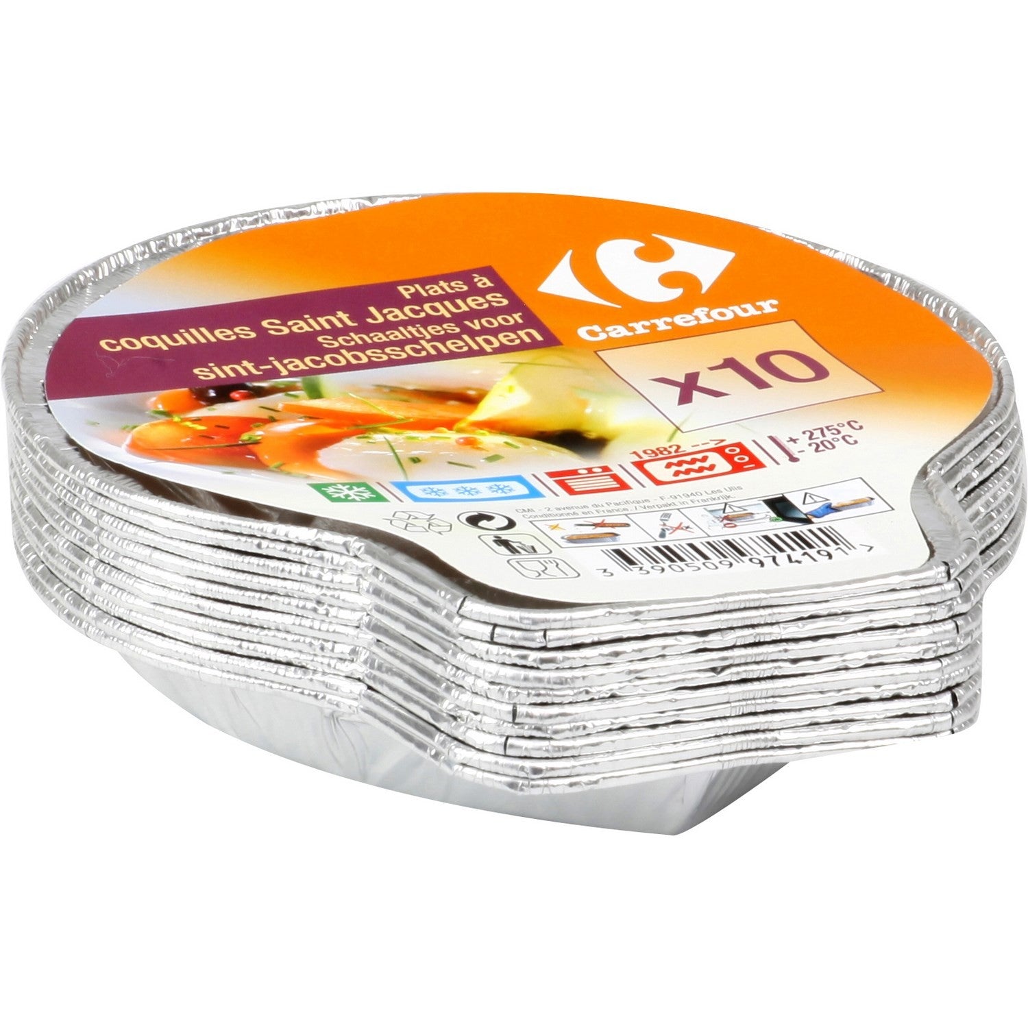 Carrefour Scallop Dishes  - 10Pc