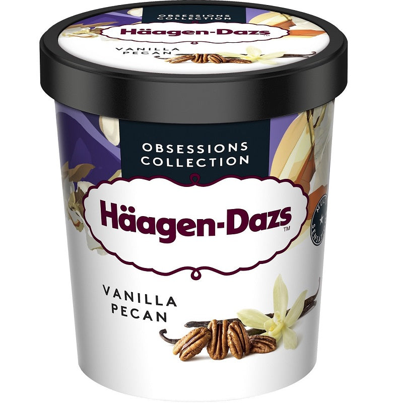 Haagen Dazs Vanilla Pecan Ice Cream  - 400 G