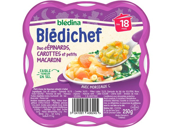 Bledina Spinach Carrot Macaroni  - 250 G