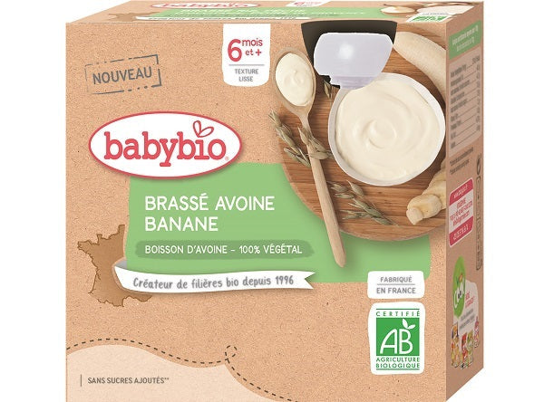 Babybio Organic Banana Oat Yogurt  -  85 G