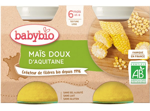 Babybio Organic Aquitaine Sweet Corn Baby Food  - 130 G