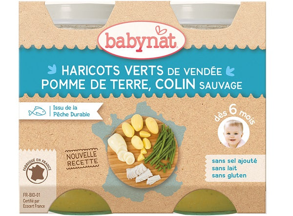 Babybio Organic Green Bean Hake Baby Food  - 200 G