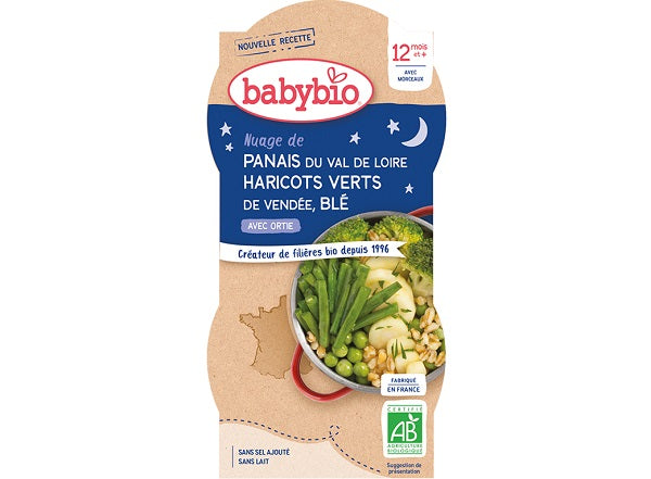Babybio Organic Parsnip Green Bean Wheat Baby  - 200 G
