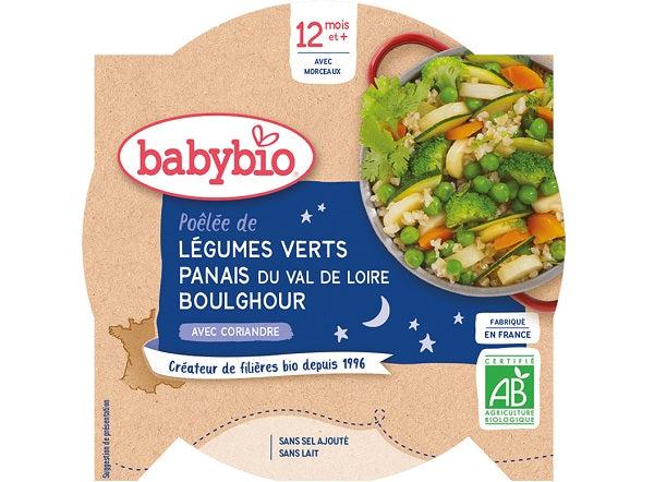 Babybio Organic Green Veg Parsnip Bulgur Baby  - 230 G