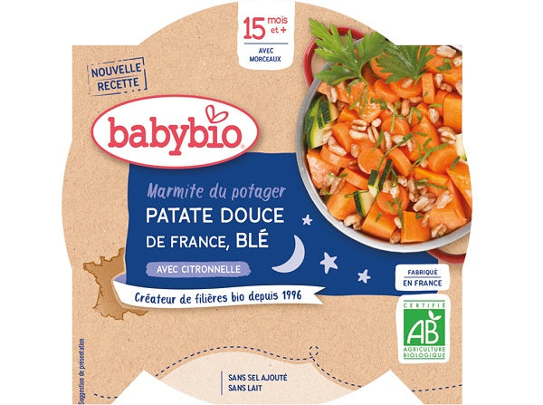 Babybio Organic Sweet Potato Wheat Baby Food  - 260 G