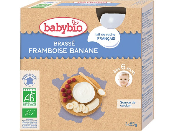 Babybio Organic Raspberry Banana Yogurt  -  85 G