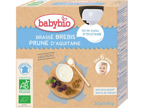 Babybio Organic Aquitaine Prune Sheep Yogurt  -  85 G