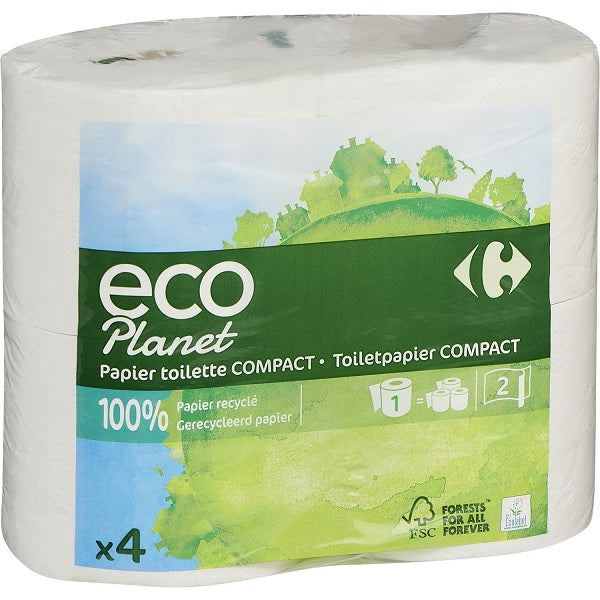 Ecoplanet Compact 2-Ply Toilet Paper  -  4Pc