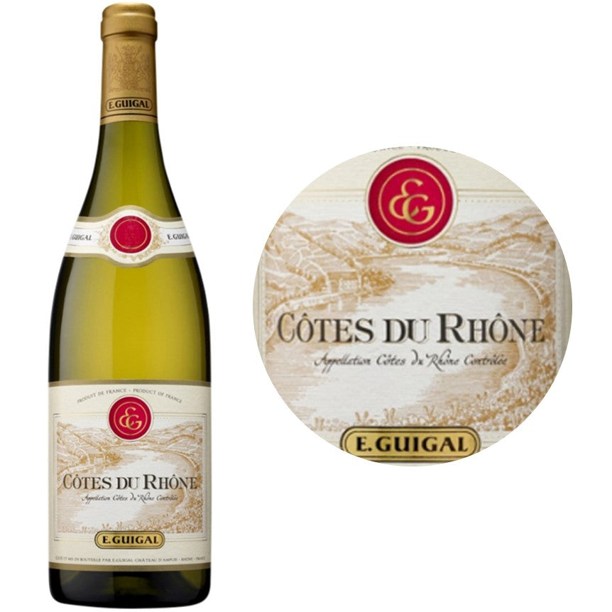 E. Guigual Cotes Du Rhone White Wine  - 75Cl