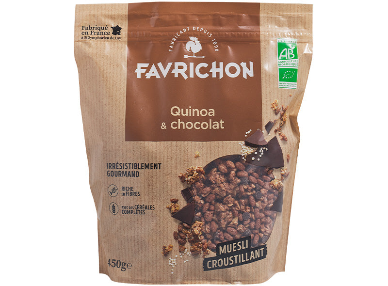 Favrichon Organic Quinoa Chocolate Muesli  - 450 G