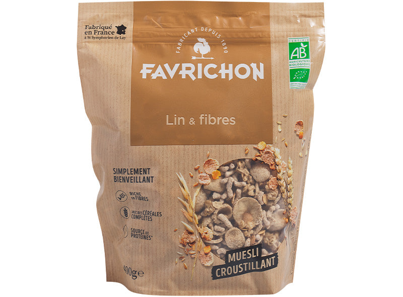 Favrichon Organic Flax Fibres Muesli  - 400 G