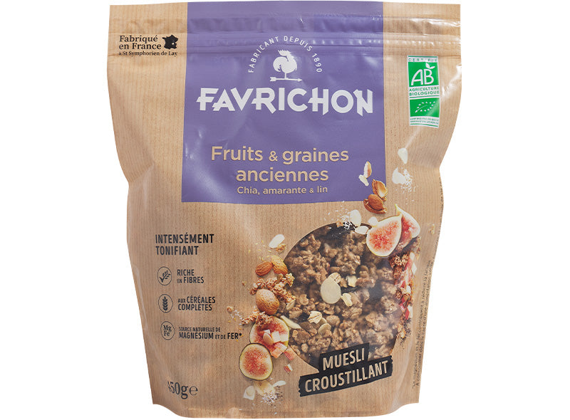 Favrichon Organic Fruits Old Seeds Muesli  - 450 G