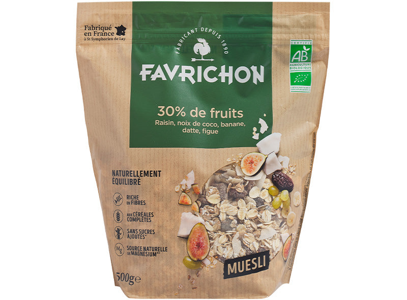 Favrichon Organic 30% Fruit Muesli  - 500 G