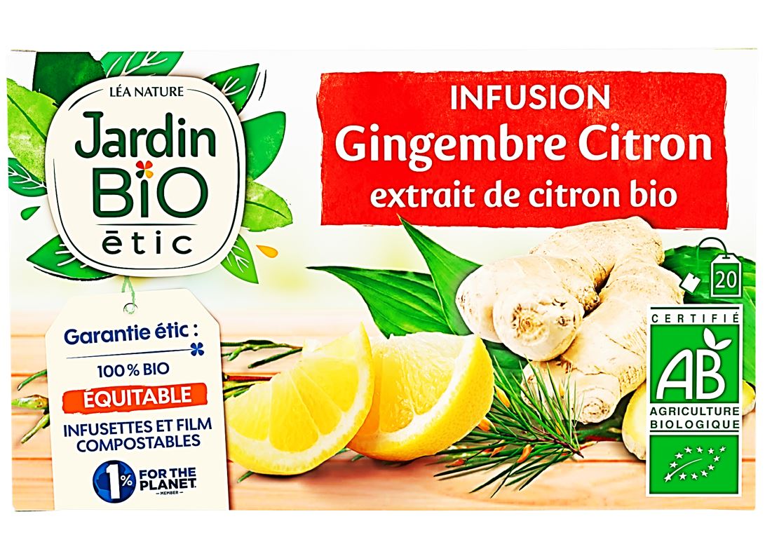 Jardin Bio Ginger And Lemon Infusion  - 20Pc