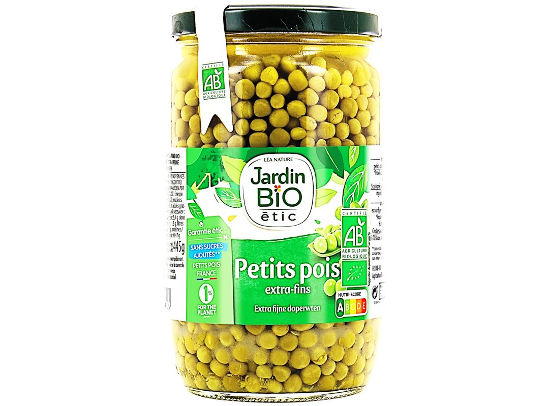 Jardin Bio Extra Fine Steamed Peas  - 660 G