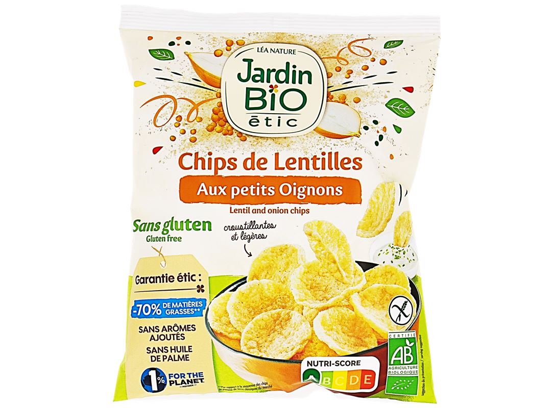 Jardin Bio Lentil Crisps Small Onions  -  50 G