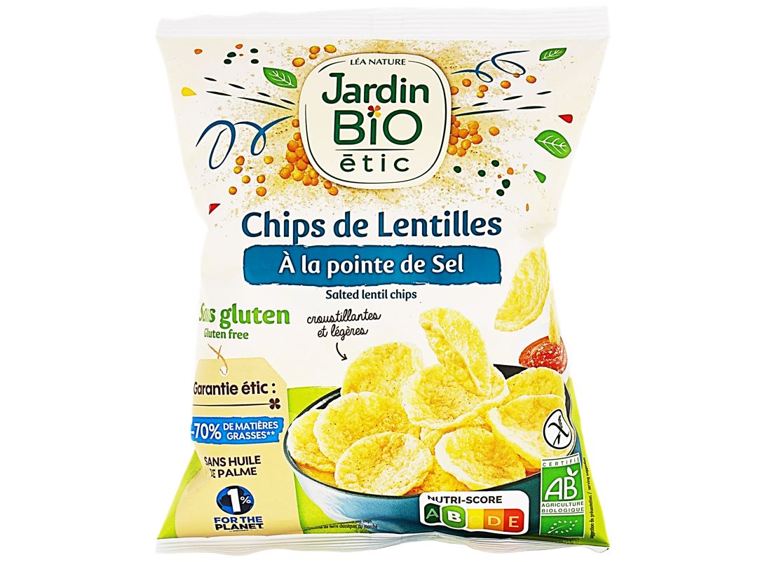Jardin Bio Lightly Salted Lentil Crisps  -  50 G