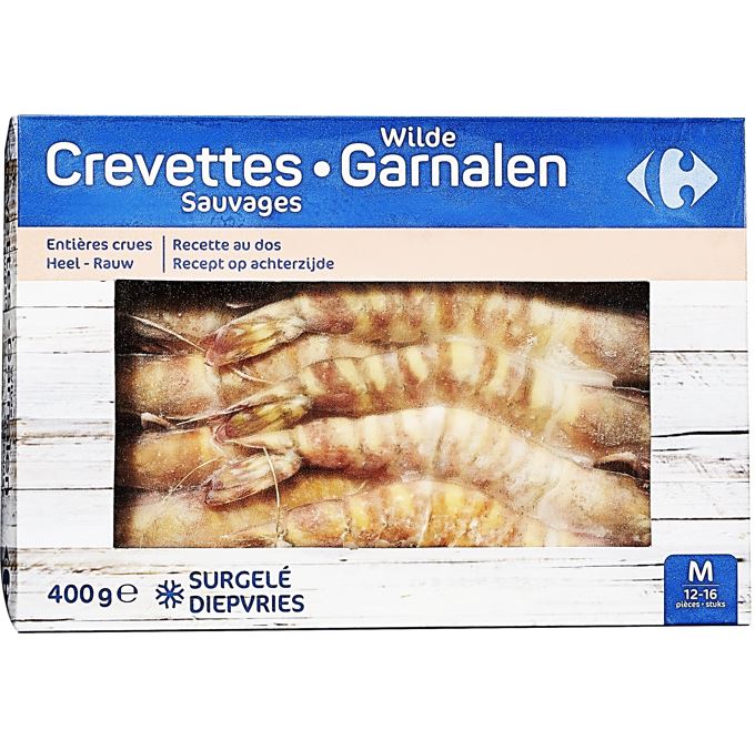 Carrefour Whole Raw Wild Shrimps  - 400 G