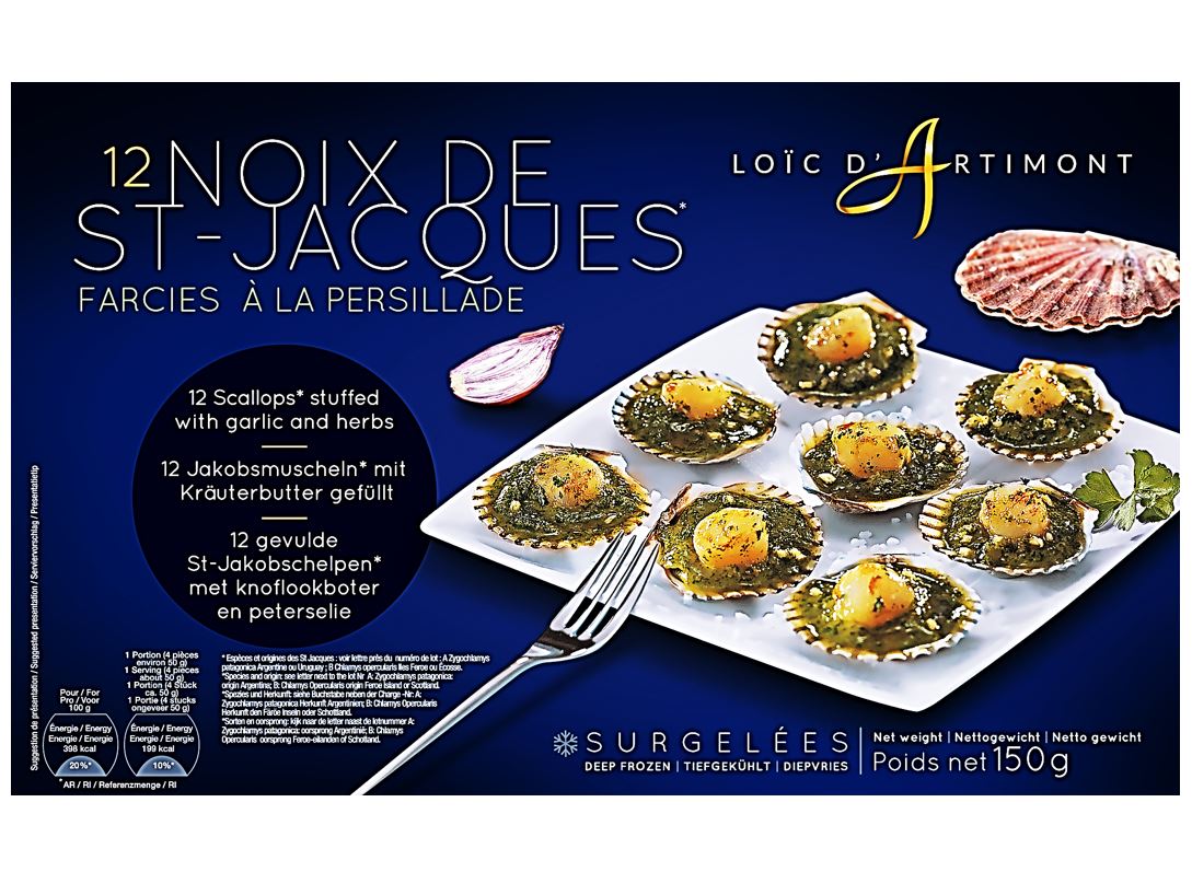 Fr. De Gastronomie Stuffed Queen Scallops With Parsley  - 150 G
