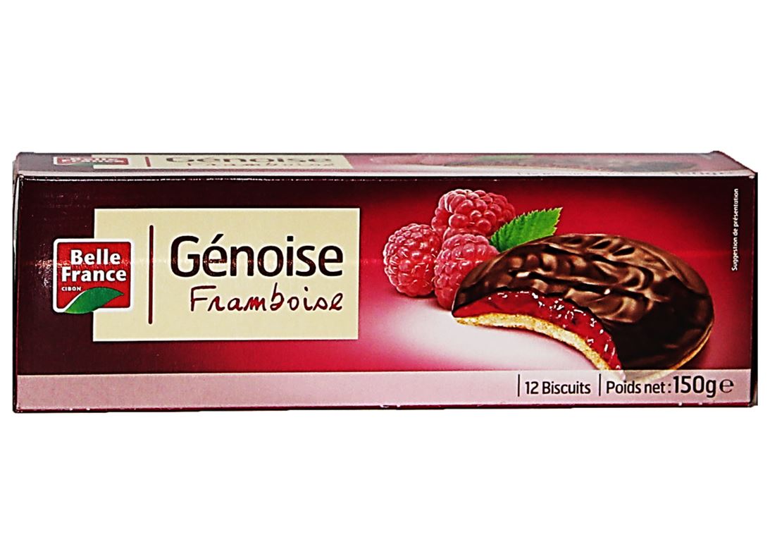 Belle France Chocolate Raspberry Biscuits  - 150 G