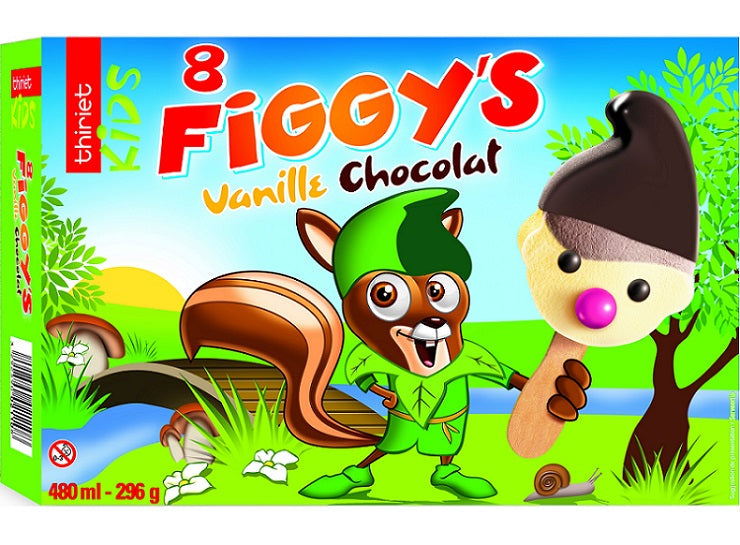 Thiriet Figgys Vanilla-Chocolate 296G  -  8Pc