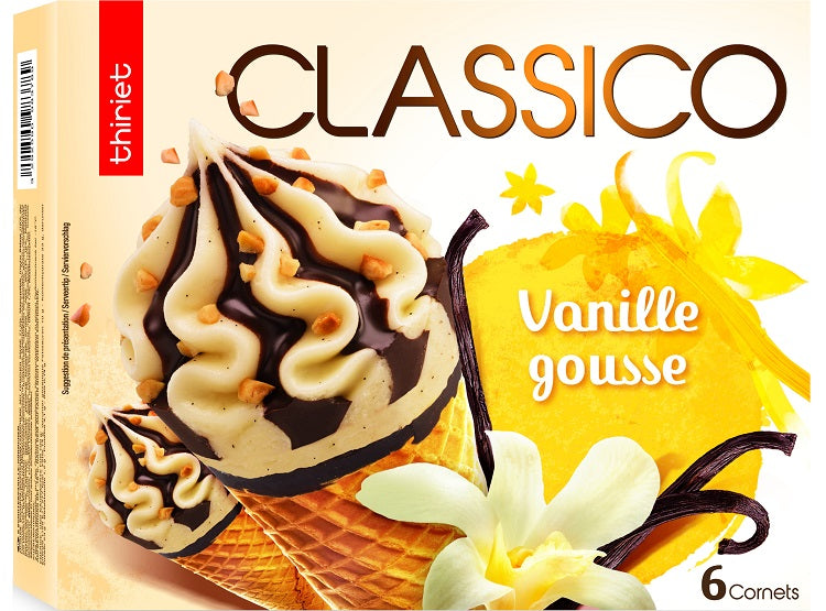 Thiriet Cones Classico Vanilla 420G  -  6Pc