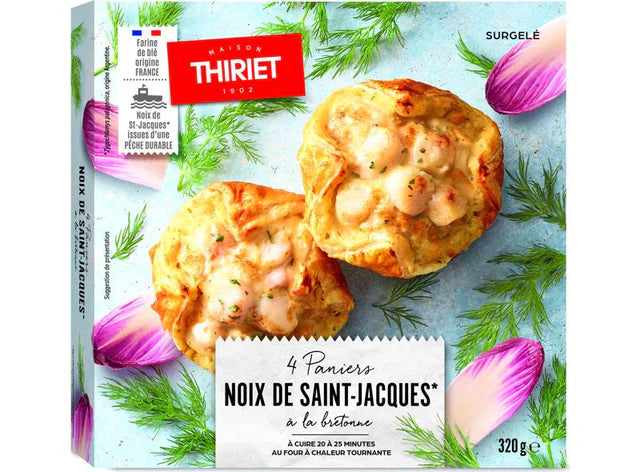 Thiriet Savoury Puff Pastry W Scallops Bretton Style - 320 g (4 Pieces)