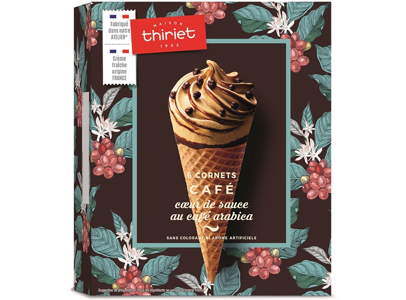Thiriet Cones Coffee Mocha 462G  -  6Pc