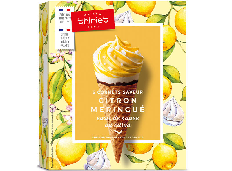 Thiriet Cones Lemon-Meringue 462G  -  6Pc