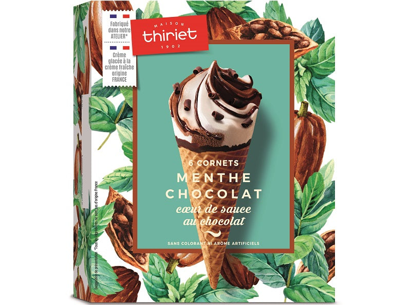 Thiriet Cones Chocolate Minth 474G  -  6Pc