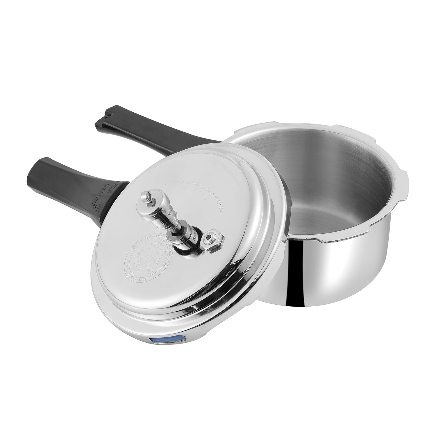 Vinod Platinum Triply Stainless Steel Outer Lid Pressure Cooker L