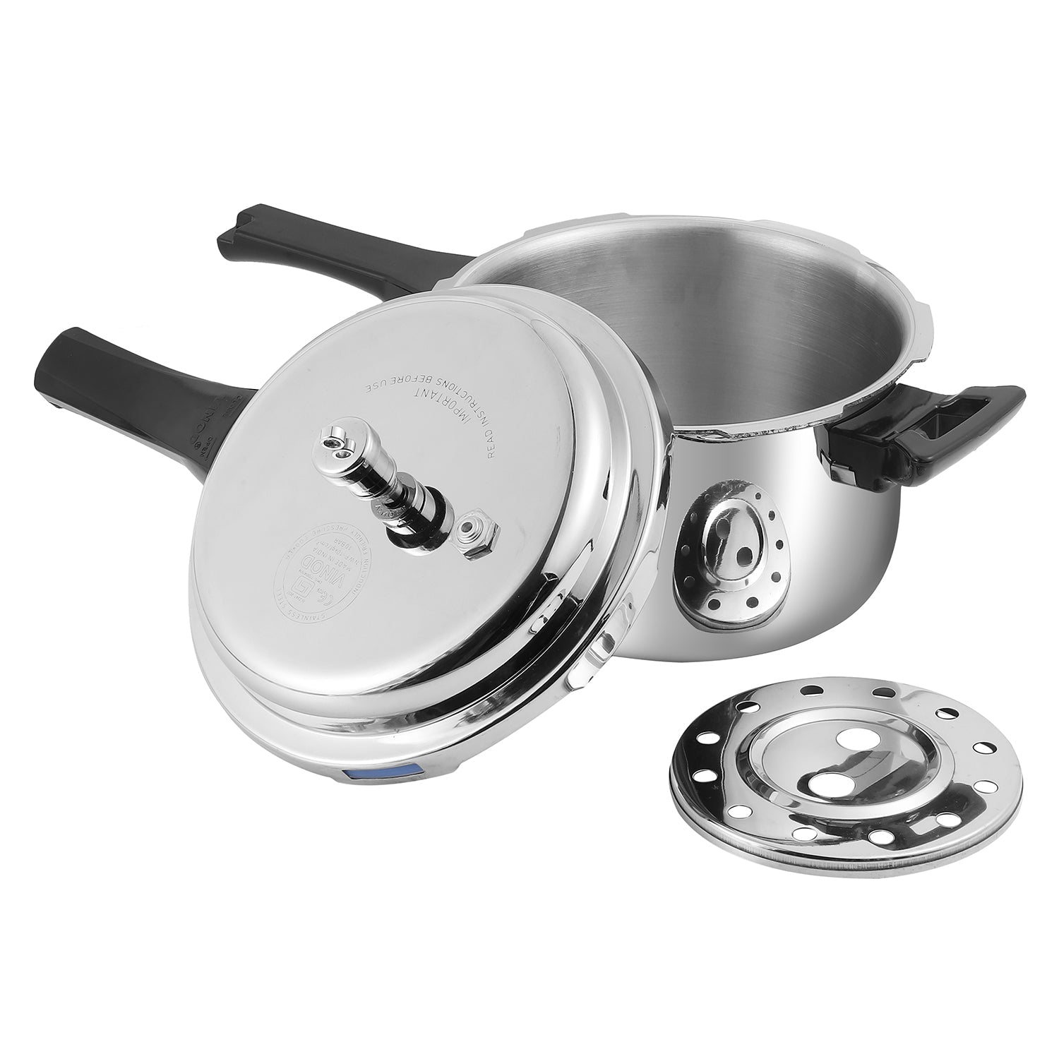 Vinod 18/8 Stainless Steel Pressure Cooker Outer Lid - 5 L - TCSB5