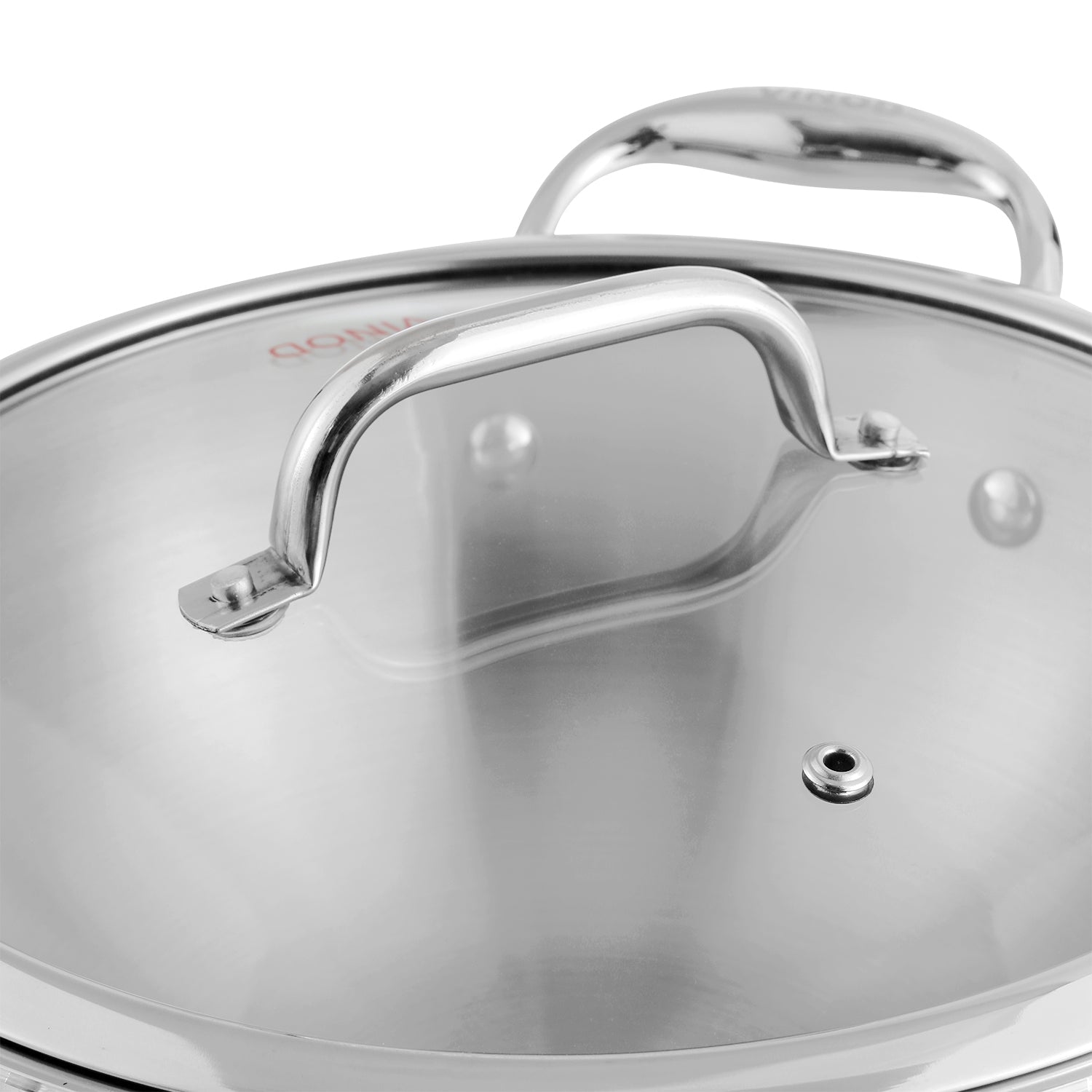 Vinod Platinum Extra deep Triply Stainless Steel Kadai with Steel Lid - 1.8 L (18cm) - EDPTKD18