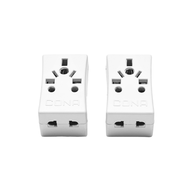 Conna Socket Cona Universal Travel Adopter 3 in 1 Socket - 1 Pc