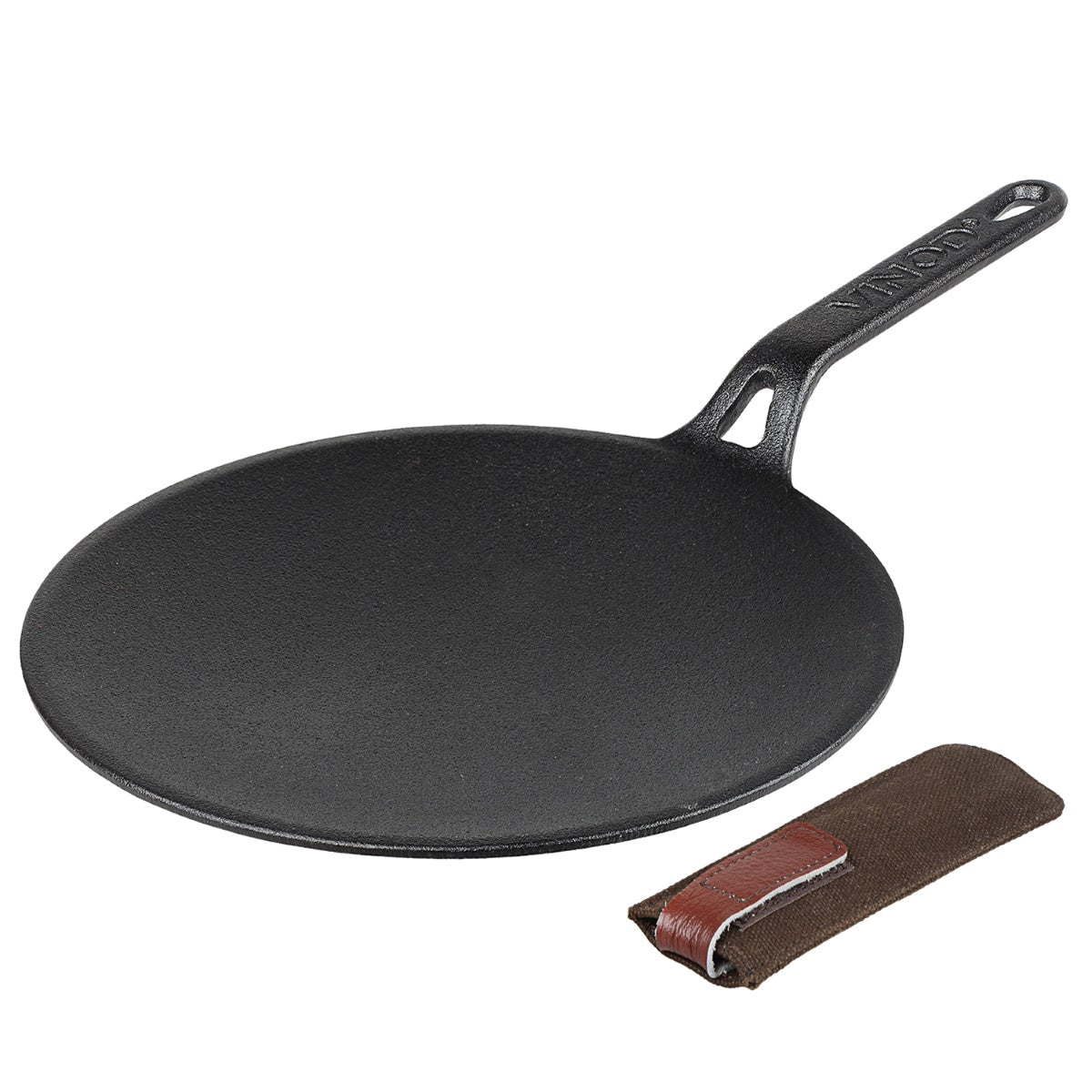 Vinod Legacy Pre Seasoned Cast Iron Roti/Chapati/Phulka Tawa with Handle - 26 cm - LCIT26