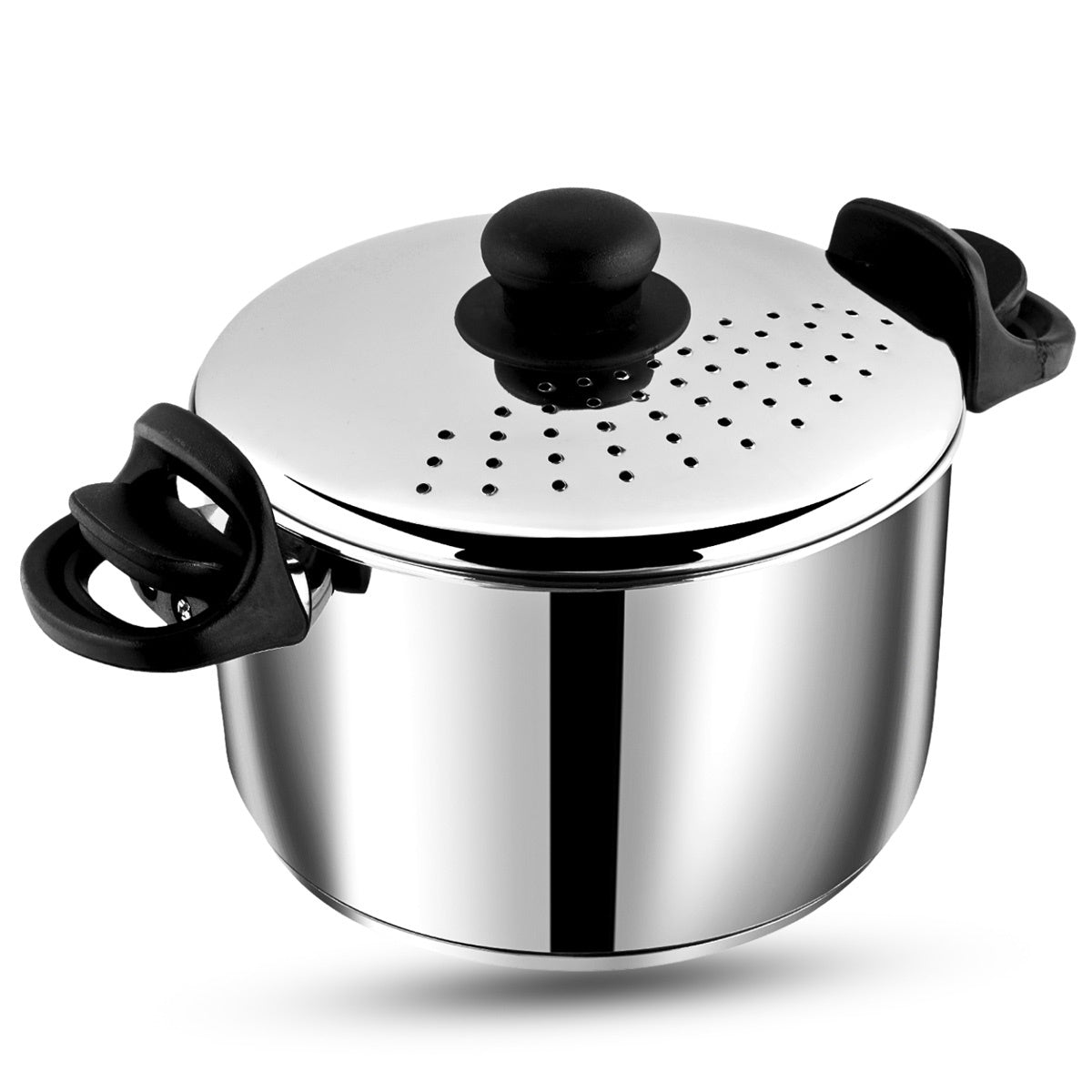 Vinod Stainless Steel Pasta Pot with Strainer lid - 6.8 L - STP + FREE Storage Container 1 Pc
